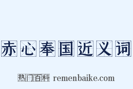 赤心奉国近义词是什么意思的图片